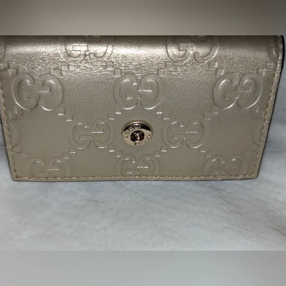 GUCCI Guccissima Leather 6 Rings Key Case Ribbon Gold GG Logo EUC - Picture 4 of 16